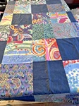 Patchwork Reversible Quilt Boho Hippie Style, Twin 44X72, Colorful Bedding. Fixed Price $59.00.
