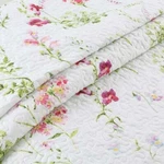 New! Cozy Garden Romantic Pink Green Leaf Purple Lilac Lavender Rose Quilt Set. Fixed Price $126.32.