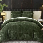 Lavish Green Crushed Velvet Queen Comforter Set - 5PCS Ultra Soft Bedding. Fixed Price $133.99.