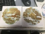 Vintage Soriano Currier & Ives 6"X6" Print Tile Trivet Old Homestead Winter 2. Fixed Price $24.99.