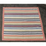Martha Stewart Quilt Set Full Queen Red White Blue Americana Striped Star Cotton. Fixed Price $100.00.
