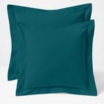 Pack Euro Pillow Shams 26X26 600TC Organic Cotton Teal 2" Flange Covers. Fixed Price $36.99.