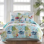 Levtex Home Beachwalk Fish Print Ocean 3PCS Full/queen Quilt Set New. Fixed Price $110.00.