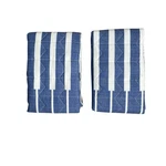 New S/2 Fieldcrest Standard/queen Pillow Shams 100% Cotton Coastal Blue Stripes. Fixed Price $26.95.