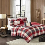 Madison Park Ridge 6 Piece Printed Herringbone Quilt Set With Throw Pillows. Fixed Price $453.71.