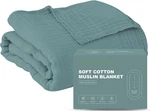 4 Layer Muslin Bed Blanket - Breathable And Lightweight Gauze Boho For. Fixed Price $29.99.