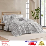 5-PIECE Quilt Set Floral Matelasse Bedding Queen Coverlet Decorative Pillows New. Fixed Price $119.85.