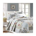 Cozy Line Home Fashions Moorea Floral Gray Yellow Coral Aqua Blue Patchwork M.... Fixed Price $112.01.