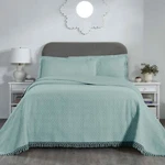 Remi Cotton Blend Jacquard Woven Geometric Oversized Bedspread & Pillow Sham Set. Fixed Price $144.90.