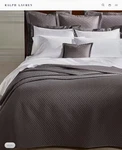 Ralph Lauren Wyatt King Quilted Coverlet Black Solid 100% Cotton 96X110. Fixed Price $200.00.