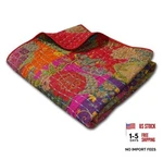 Greenland Home Jewel 100% Cotton Throw Blanket With Kantha 50 X 60 Inches Red. Fixed Price $52.48.