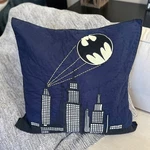 1 Pottery Barn Kids Batman City Skyline Euro 26" Quilted Sham Cover Embroidered. Fixed Price $30.00.
