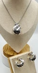 Brighton Kismet Silver Scrolls Pendant Necklace & Hoop Earrings Set W/bag. Fixed Price $64.50.