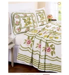 Rosalee Floral Chenille Bedspread Pillow Sham. Fixed Price $155.00.