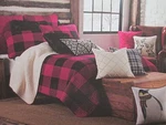 Aspen & Pine Sherpa Red Black Plaid Lodge Holiday Quilt Shams Set - Full/queen. Fixed Price $119.99.