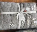 Pottery Barn Cloud Handcrafted Linen Quilt Queen Gray Stitched New. Fixed Price $169.00.