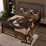 Western Cowboy Bedspread King Size,texas Star Horseshoes Rustic Coverlet Set,boy. Fixed Price $90.95.