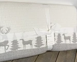 Pottery Barn Winter Deer Reversible Applique Quilt King/cal White/gray. Fixed Price $269.00.