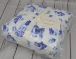 Laura Ashley Queen Soft Flannel Blue White Floral 4PC Set New. Fixed Price $54.99.
