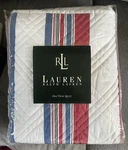 Vintage New Package Ralph Lauren Cotton American Summer Striped Twin Quilt. Fixed Price $199.00.