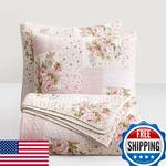 Chezmoi Collection Rosy 3-PIECE Printed Patchwork Cotton Quilt Set Oversized. Fixed Price $151.38.