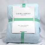 New 3 Piece Set Full/queen Laura Ashley Felicity Breeze Blue Quilt + 2 Shams. Fixed Price $75.00.