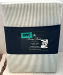 Brooks Brother King 4PC Linen Cotton Striped Duvet Cover Sheet Pillowcases Nip. Fixed Price $74.99.