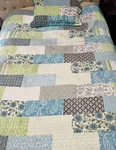 Essential Home 2 Piece Full/queen Quilt And One Pillow Sham Floral Geometric. Fixed Price $19.95.