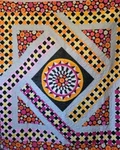 Pink And Orange Flowers Quilt. Fixed Price $350.00.