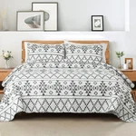 Whale Flotilla King Quilt Set Reversible White W/ 2 Pillow Shams. Fixed Price $60.04.