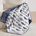 Levtex Home Bakio Twin Quilt Set Contemporary Costal Navy Blue & White Nwt. Fixed Price $64.95.