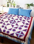 Large High Quality Patchwork Log Cabin Star - Finished Quilt Great Elegant Look. Fixed Price $358.99.