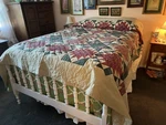 Star Of Bethlehem Patchwork Quilt King Size Bed Farmhouse Nostalgia 84X96" Nice. Fixed Price $65.00.