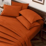 Horbaunal Burnt Orange Size Sheet Set - 6 Piece King,. Fixed Price $48.41.