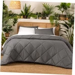 Comforter Set - Comfy, Breathable, Oversized Queen 05 Grey (diamond Stitch). Fixed Price $86.14.