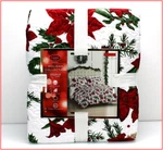 3 Pc- St Nicholas Poinsettia & Cardinals Reversible Quilt + Shams King Queen. Fixed Price $164.95.