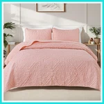 Quilts Queen Size Bedding Set With 2 Pillow Shams, Lightweight Blush Pink Ful.... Fixed Price $52.18.