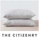Lot 2 X The Citizenry Stonewashed Linen King Shams Graphite Thin Stripe Nwt. Fixed Price $79.87.