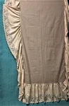 Twin Somerset Rose Lace Bed Ruffle Brown Organic Cotton Hemmed Split Corners. Fixed Price $115.00.
