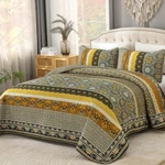 Yiran Fall Quilt King Size, Taupe Yellow Boho Vintage Bedspreads Bedding Set,.... Fixed Price $81.09.