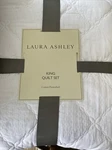 Laura Ashley Heirloom Quilt Set 3PC 100% Cotton - Cyndie Solid White. Fixed Price $85.00.