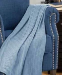 Superior Cotton Basket Weave King Blanket 108''X90''- Light Blue. Fixed Price $74.99.