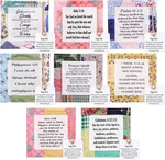 8 Pack Prayer Quilt With Cross Inside Squares Pocket Mini Scripture Qu.... Fixed Price $22.35.