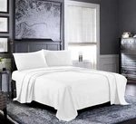 Bed Queen Set 4-PIECE, White Hotel Luxury 1800 Brushed Microf. Fixed Price $45.99.