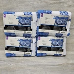 Pc Lot Mainstays Wedding Ring Quilted King Pillow Sham 24" X 40" Navy Washable. Fixed Price $17.99.