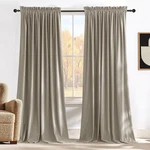 Nicetown Living Room Camel Velvet Curtains 12 Ft Length. Fixed Price $50.99.