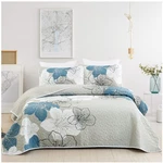 Elegant Blue Floral King Quilt Set - Soft Bedding For Adults. Fixed Price $63.19.