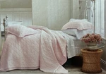 Simply Shabby Chic Quilt Linen Cotton Blend Crochet Trim Pink Full/queen New. Fixed Price $250.00.
