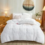 Besfunny Plush Fluffy White Comforter Cover Set Faux Fur Twin,. Fixed Price $73.90.