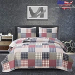 Plaid Quilt Set Queen Size Cozy Lightweight Durable Bedding Home Decor New. Fixed Price $60.78.
